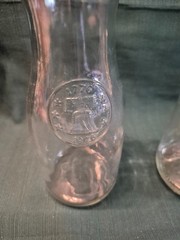 Vintage Paul Masson Since 1852 Glass Carafe Decanter Wine/Milk Bottle 9.5&Prime; Tall