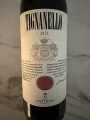 Tignanello Antinori Wine. EMPTY BOTTLE 2021 Vintage. Red Wine Antinori Tuscany