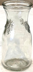 VTG 1989 JFJ Winery🍇-Ceres, Cali.-Half Pint-Clear Glass Grape Wine Bottle-Empty