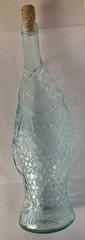 Pescevino Italian Wine Fish Shaped Bottle Blue Glass with Cork Italy 750ml