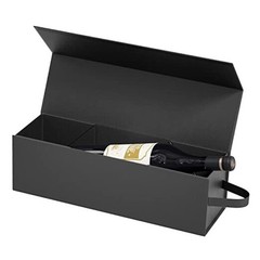 Wine Gift Box 12.8 x 3.8 x 3.8 in,Bottle Gifts Boxe For Liquor Black-01