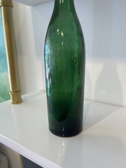 Antique EMERALD GREEN French Liquor Bottle Brasserie de Vezelise Depose