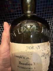 Rare 1920s Beaulieu Vineyard Empty Bottle TOKAY Altar Wine Rutherford Napa Valle