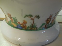 1950&rsquo;s PORCELAIN VASE ADVERTISING « ESTRATTO DI CARNE-L.BIASOLI »GENOVA-ITALY