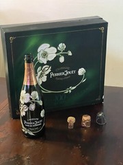 1996 Perrier-Jouet Belle Epoque Fleur de Champagne Empty Bottle Gift Bx 2 Flutes