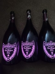 1 EMPTY Bottle Dom Perignon Rose Champagne Light Up 750 ML