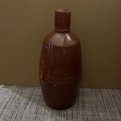 VINTAGE LANCERS WINE BOTTLE RED/BROWN STONEWARE JUG 9&Prime; PORTUGAL
