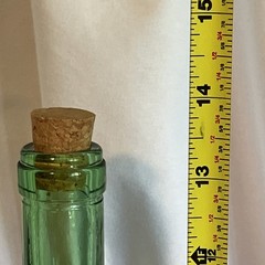 1960-70s Vintage Green Glass Italian Fish Shaped Wine Bottle Decanter w/Cork 13&Prime;