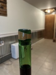 20th Century Oversized Green Glass Wine Bottle EMPTY Glass Blown Designs