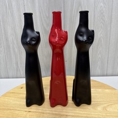 Happy Cat Wine Bottles Lot Of 3 Rheinhessen Riesling Empty