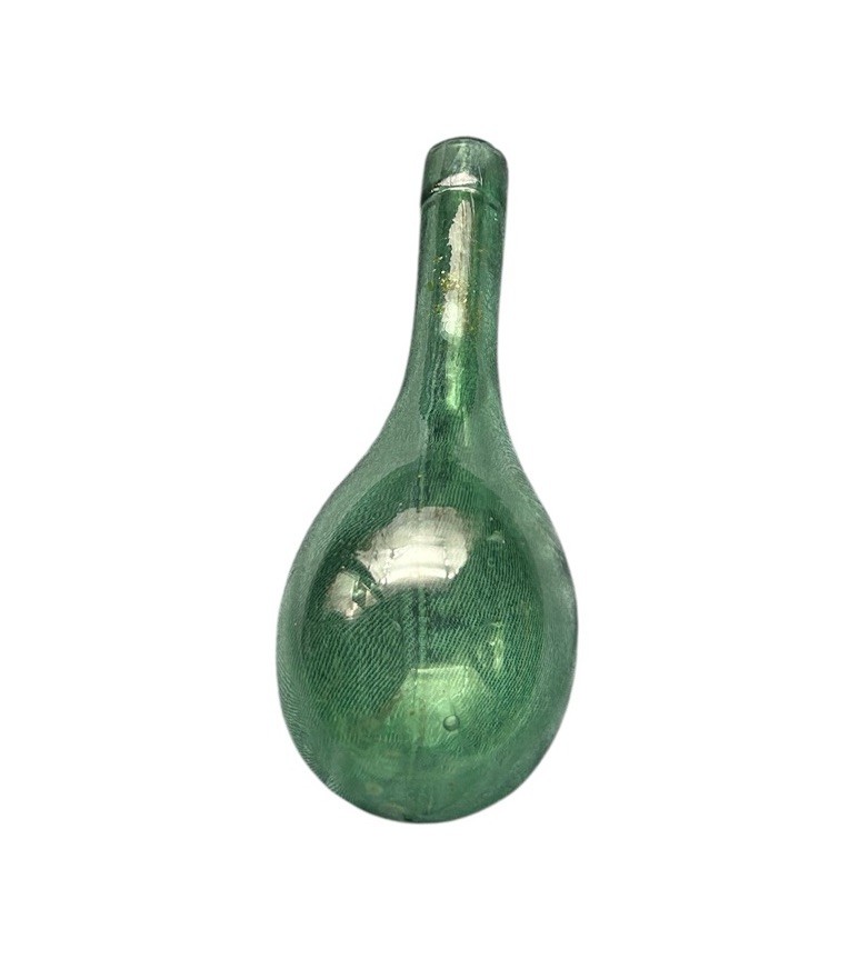 Vintage Round Bottom wine Bottle Blue Glass 7 Inch Glass Bottle