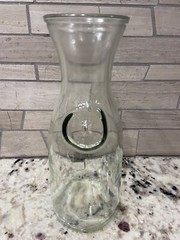 Embossed Since 1852 Glass Wine Milk Juice Carafe 9 5/8&Prime; Tall