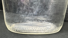 Empty Vintage FAIRVIEW WINE of MAINE Clear Glass Bottle 1/2 Gallon Jug Grapes