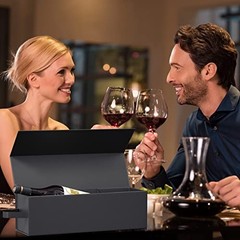 Wine Gift Box 12.8 x 3.8 x 3.8 in,Bottle Gifts Boxe For Liquor Black-01