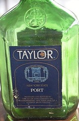 Vintage TAYLOR PORT Wine Bottle Dark Green Hammondsport NY New York Empty