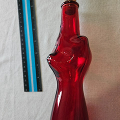 Rheinhessen Riesling HAPPY CAT Red Wine Bottle w Cork SCRATCHED decor craft READ