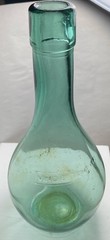 Vintage DF Vino D&rsquo;Italia Green Teal Glass Round Bottom Wine Bottle!! No Cork