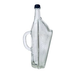 LONDON WINERY Ltd Vintage 1996 Boat in Glass Wicker Basket Wine Bottle w/ Handle