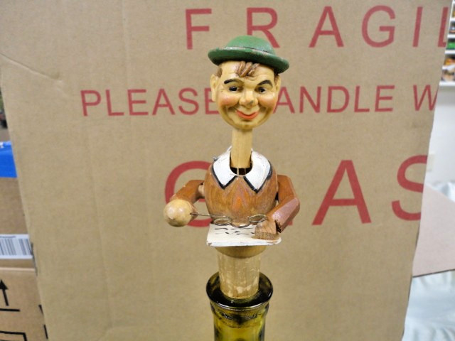 Antique italian wine cork carving Optician Optometrist #2 nice!