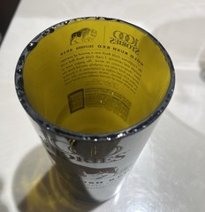 Upcycled Drinking Glass made from Cut Wine Bottle – Home Bar/Man Cave