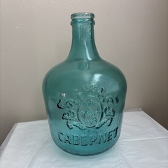 Vidrios San Miguel 17 » Blue Glass Demijohn Carboy Bottle Cabernet Wine Jug READ
