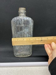 Antique Bottle Collectible Ambrose & Company Port Wine Bottle Ribbed Glass