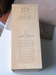 Henri Giraud Champagne Bottle Wood Gift Box Ay Grand Cru Fut De Chene