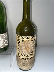 Lot of 3 Empty Bottles Colored Glass – Decorative / Craft