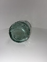 Vintage Green Clear Glass Wine Bottle 11 1/2”