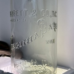 Vintage Garrett & Co Virginia Dare Wine Bottle 4/5 Quart New York Embossed 12”