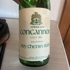 Vintage Empty wine bottle 1979 CONCANNON Cork Still In Bottle Not Opened.