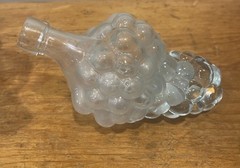 Vintage 2 Wine Grape Cluster Liquor Cognac Decanters Length 6.5&Prime; NO LIDS