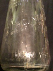 VTG VIRGINIA DARE 1/2 GAL GARRETT & CO WINE LARGE ORNATE GLASS BOTTLE NEW YORK