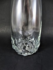 Empty Languedoc Rose Wine Bottle Crystal Clear Rose Embossed Bottom 13 Inch