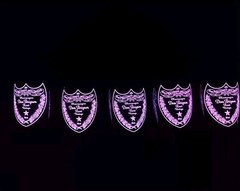 1 Empty Bottle Dom Perignon Rose Luminous 750 ML, Pink Rose Bottle (Just 1)
