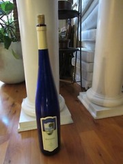 RARE Large 19&Prime; Vintage 2014 Johann Riesling Germany Empty Cobalt Blue Bottle