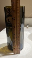 Upcycled Drinking Glass made from Cut Wine Bottle – Home Bar/Man Cave
