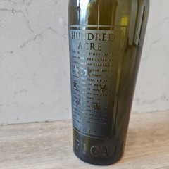 Hundred Acre 2012 Cabernet Empty Bottle wCork Frosted signature by J.Woodbridge