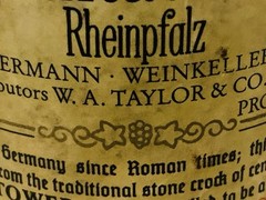 Vintage ©️1985 BLACK TOWER German White Wine Empty Bottle 750mL Crock Style- EC!
