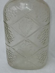 Vintage Frisco Wine Co St Louis MO Embossed Grape Vine Glass Bottle One Pint 438