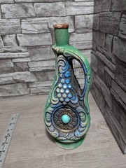 12&Prime; Ceramic Wine Genie Fantasy Bottle Pirate Decor Halloween Prop Jar Figurine