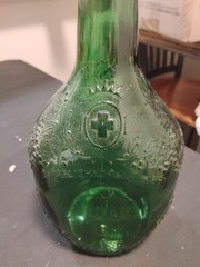 Vtg United Vintners 4555 half Gallon Green Glass Bottle/Established -1881