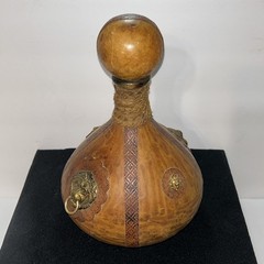 ✨Vintage Italian Leather Wrapped Decanter Excellent Condition