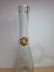 EMPTY 2023 Cote Des Roses Clear Glass Wine Bottle 13&Prime; Tall