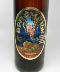 Ephemere Canadian apple ale beer empty brown bottle girl in dress 750ml