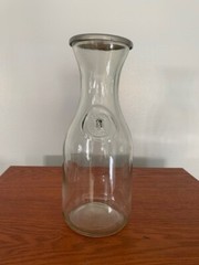 Vintage Paul Masson 10 3/4&Prime; Glass Wine Carafe Embossed w/ Since 1852 No Lid