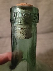 Vtg VIRESA Green Blue 10&Prime; Wine Jug Viresa Glass Bottle Carbon Demijohn Terrarium