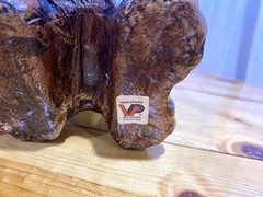 VINTAGE VETROPELLE LEATHER WRAPPED ELEPHANT WINE BOTTLE ITALY With Labels