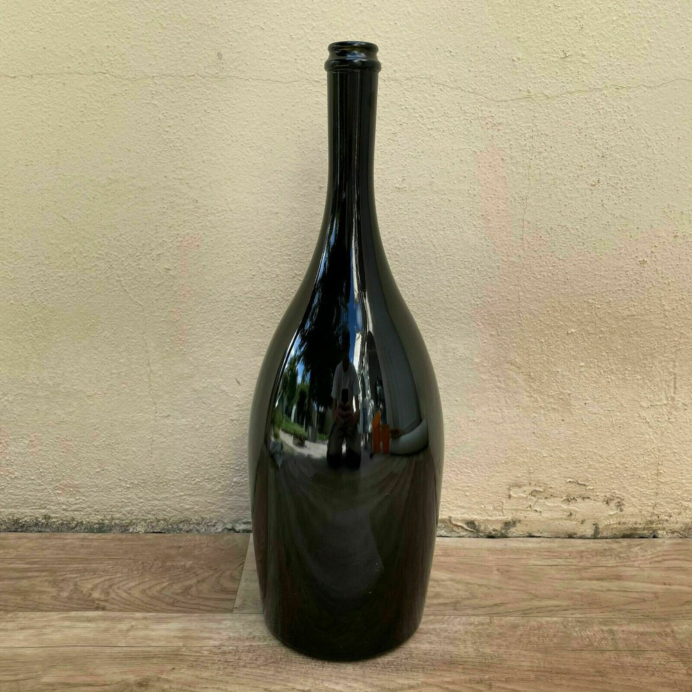 Old Big French dark Green Glass wine water circa 1920 01112111