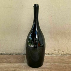 Old Big French dark Green Glass wine water circa 1920 01112111